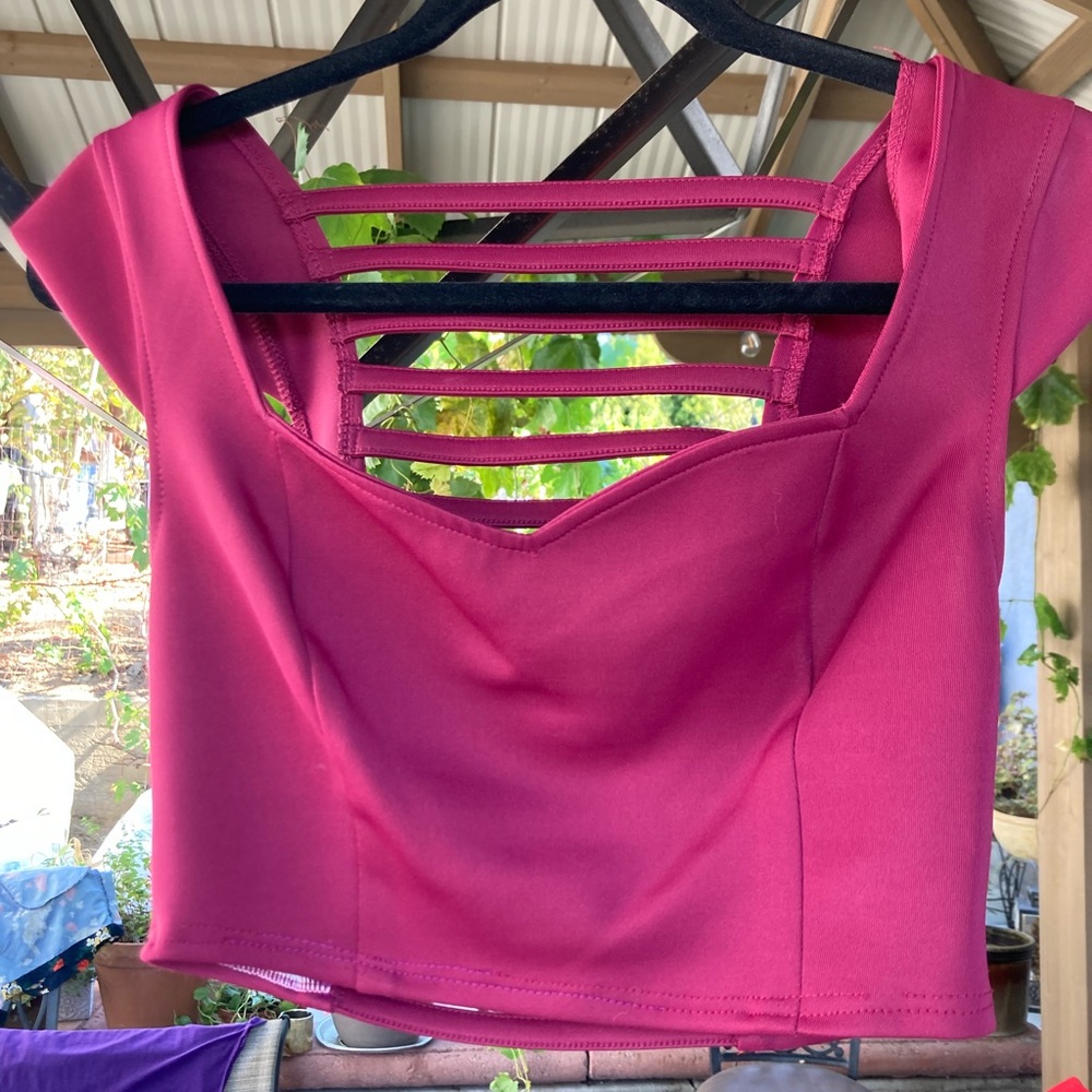 Cutout Front Top Small purple unbranded